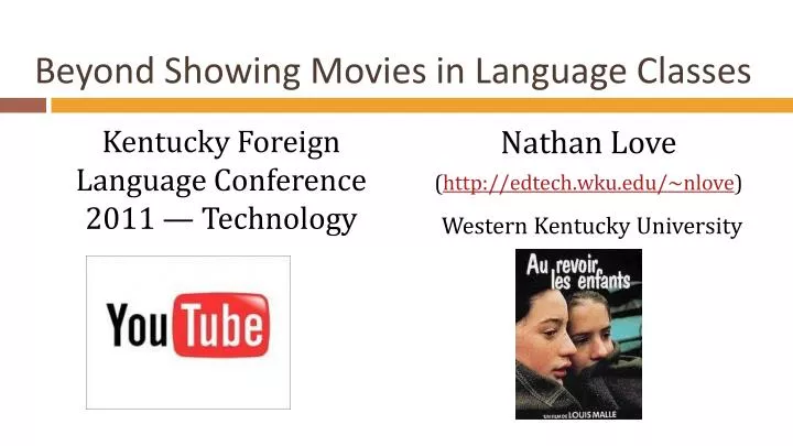 beyond showing movies in language classes