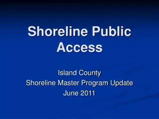 Shoreline Public Access