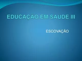 educa o em saude iii