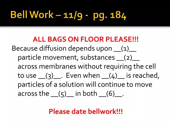 bell work 11 9 pg 184