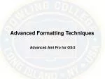 Advanced Formatting Techniques