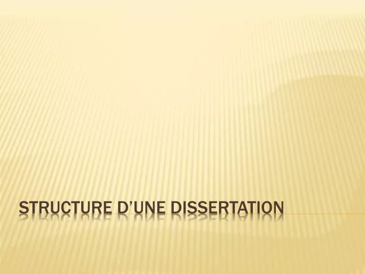 structure d une dissertation