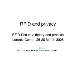 RFID and privacy