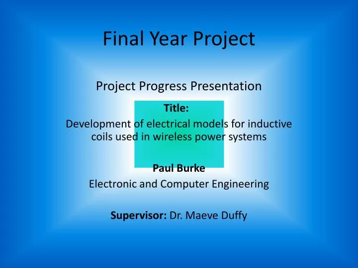 final year project project progress presentation