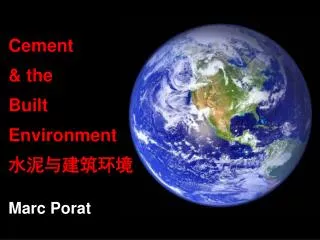 cement the built environment marc porat