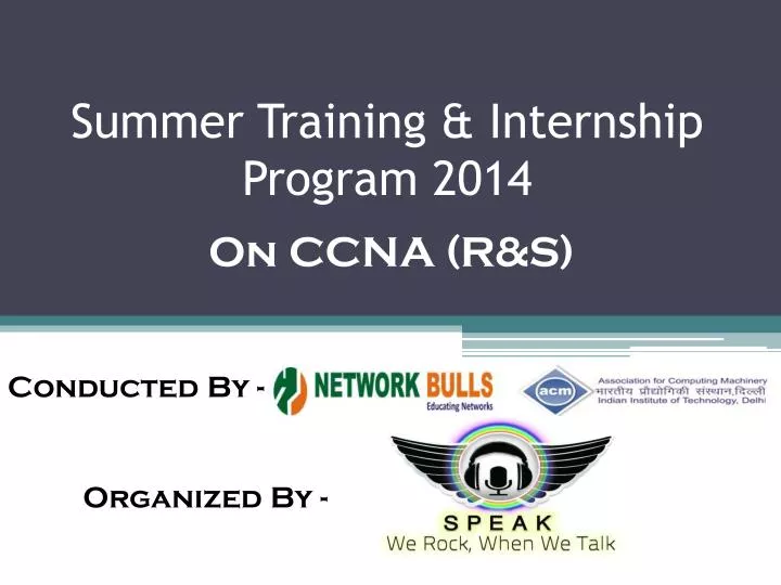 summer training internship program 2014