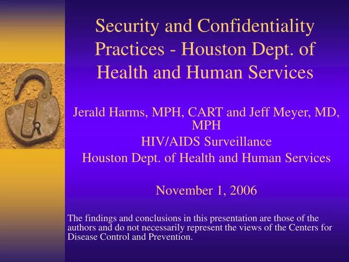 security and confidentiality practices houston dept of health and human services