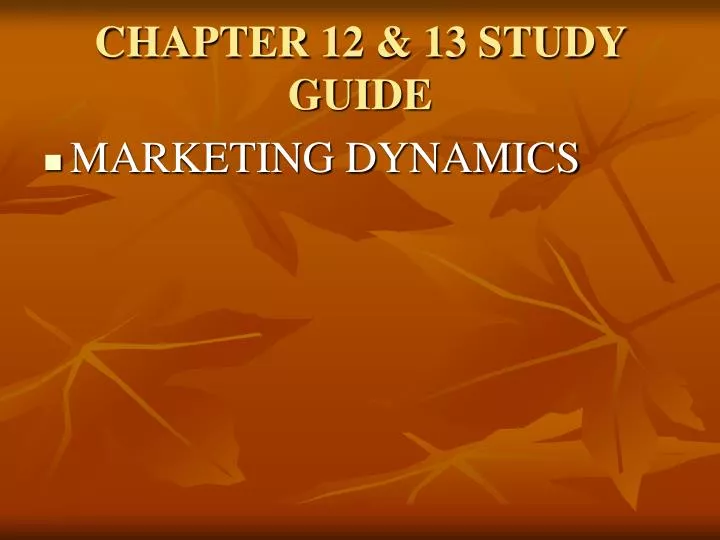 chapter 12 13 study guide