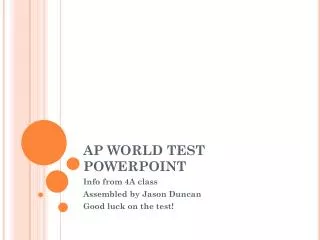 AP WORLD TEST POWERPOINT