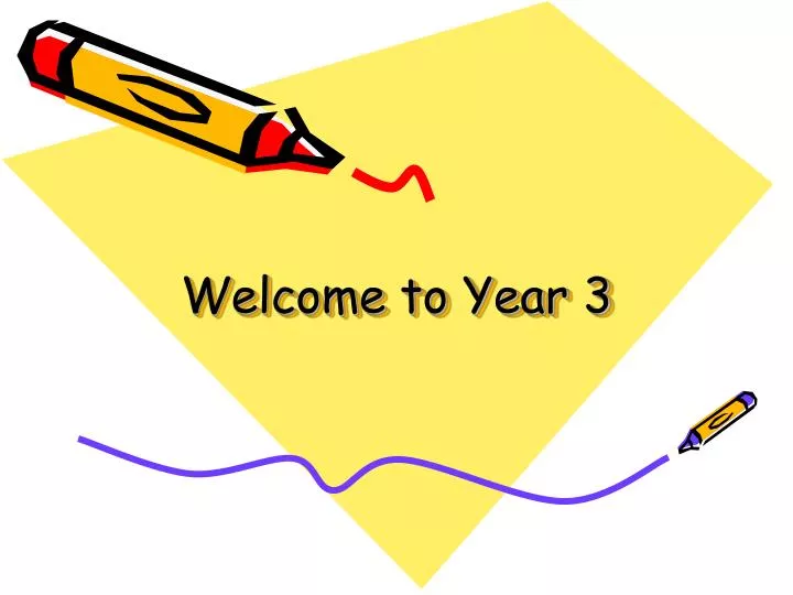 welcome to year 3