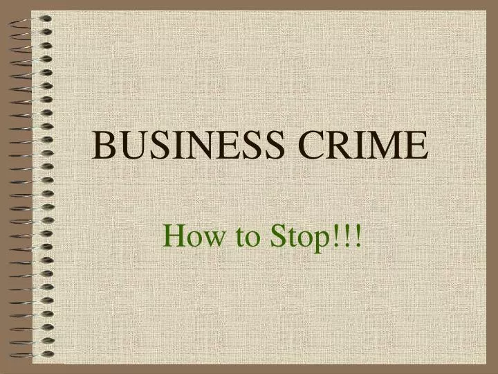 business crime