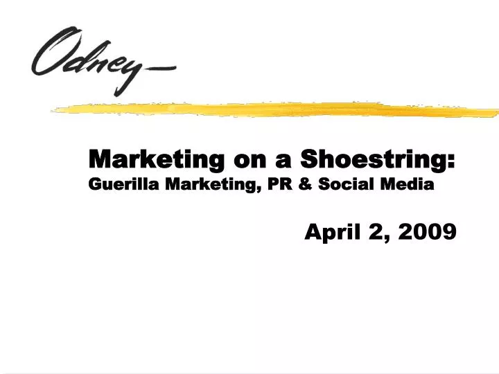 marketing on a shoestring guerilla marketing pr social media