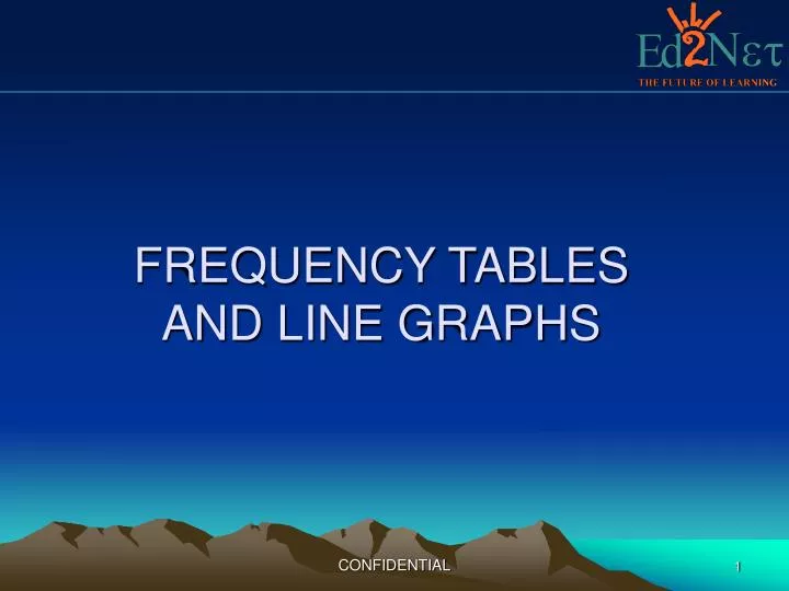 frequency tables and line graphs