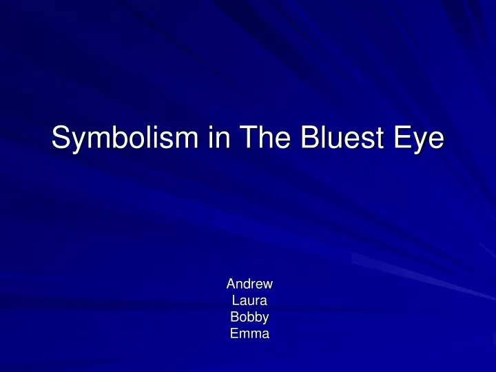 symbolism in the bluest eye