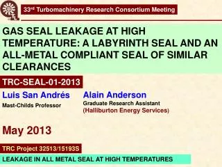 Alain Anderson Graduate Research Assistant (Halliburton Energy Services )