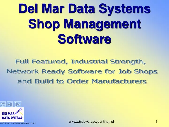 del mar data systems shop management software