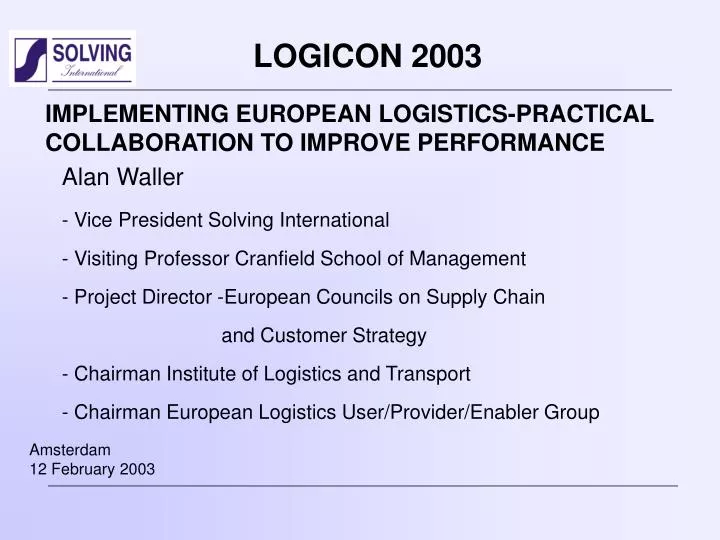 implementing european logistics practical collaboration to improve performance