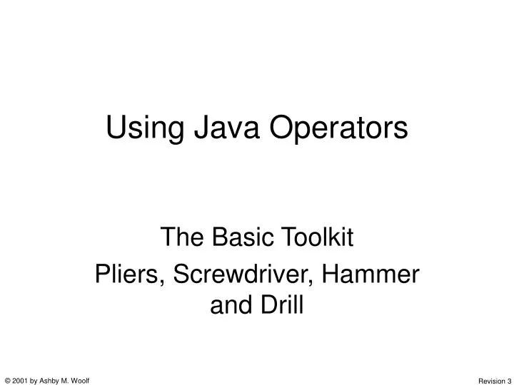 using java operators