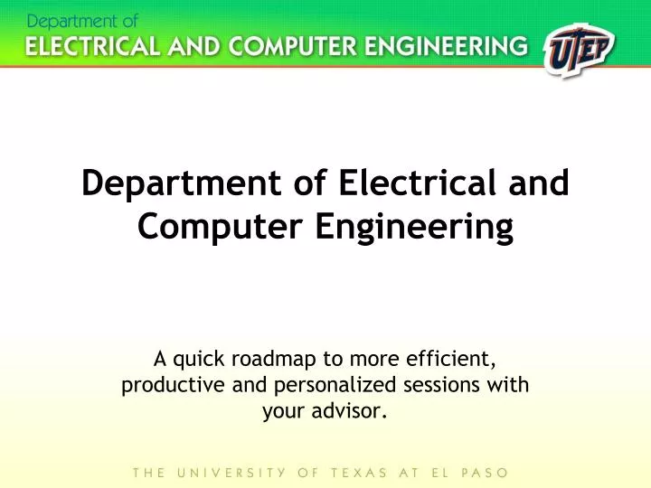 department of electrical and computer engineering