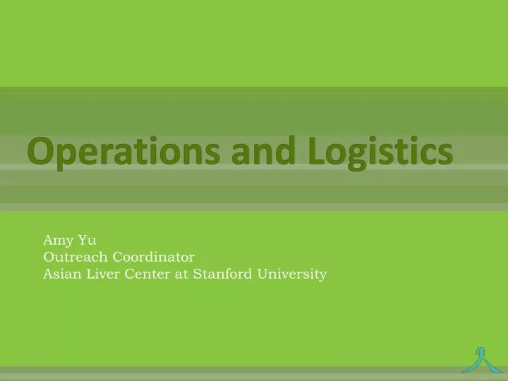 operations and logistics