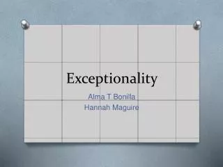Exceptionality