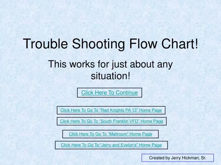 trouble shooting flow chart