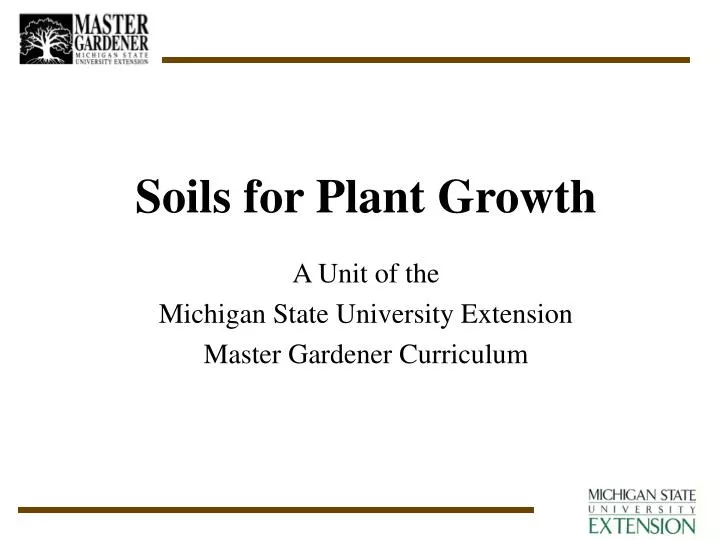 soils for plant growth