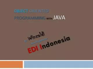 object oriented programming with java