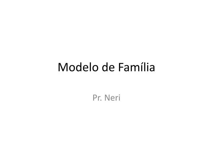 modelo de fam lia