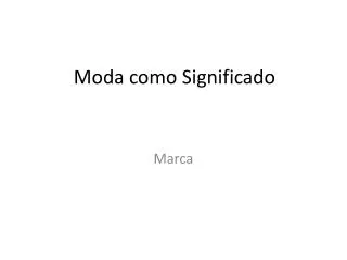 moda como significado