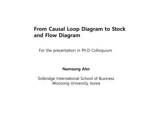 From Causal Loop Diagram to Stock and Flow Diagram