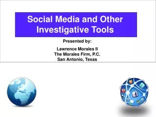 Social Media and Other Investigative Tools