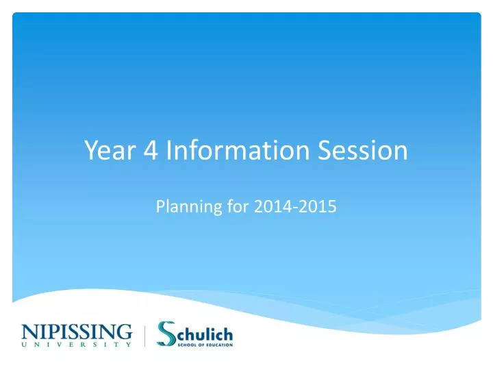 year 4 information session