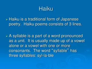 Haiku