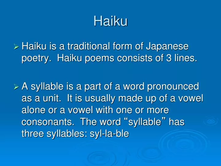 haiku