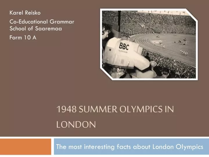 1948 summer olympics in london