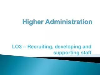 Higher Administration