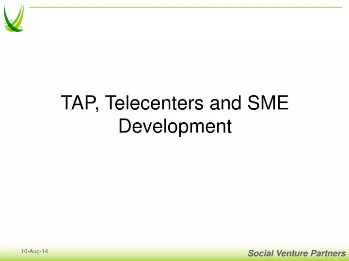 tap telecenters and sme development