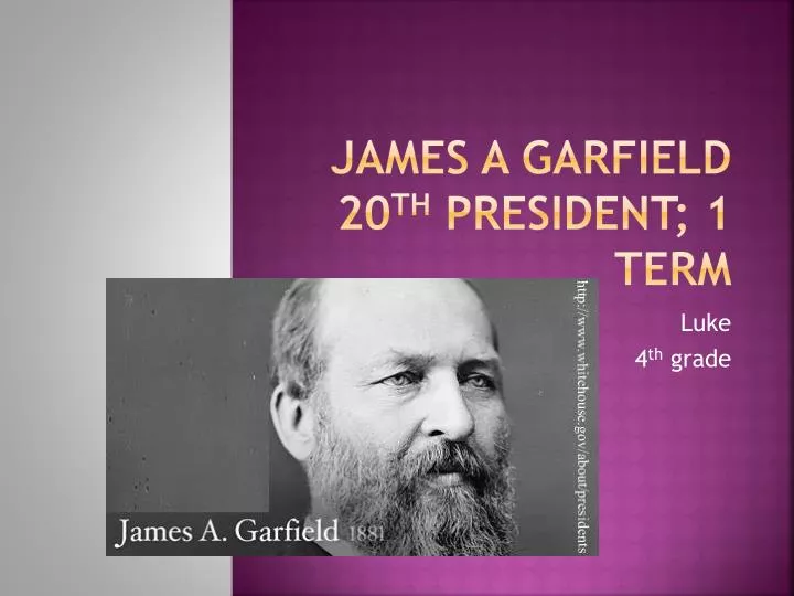 james a garfield 20 th president 1 term