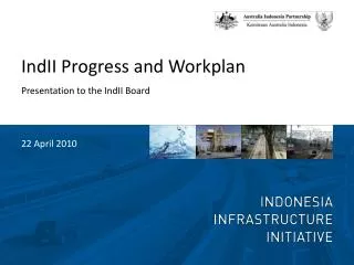 IndII Progress and Workplan