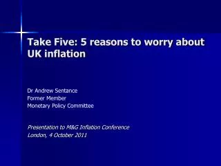 Take Five: 5 reasons to worry about UK inflation