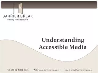 Understanding Accessible Media