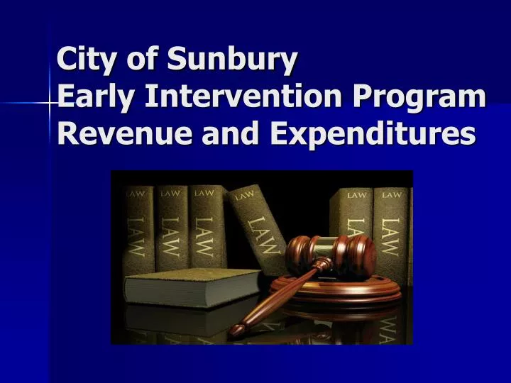 city of sunbury early intervention program revenue and expenditures