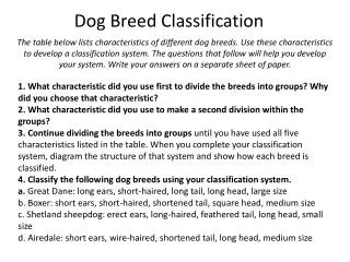 Dog Breed Classification