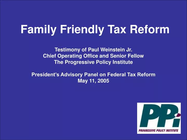 family friendly tax reform