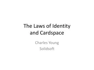 The Laws of Identity and Cardspace