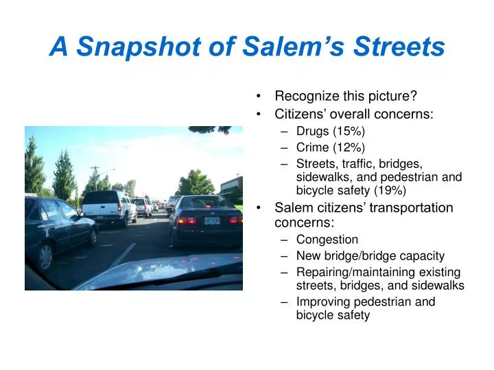 a snapshot of salem s streets
