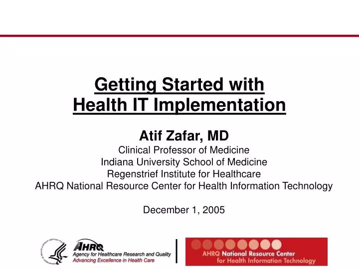 getting started with health it implementation