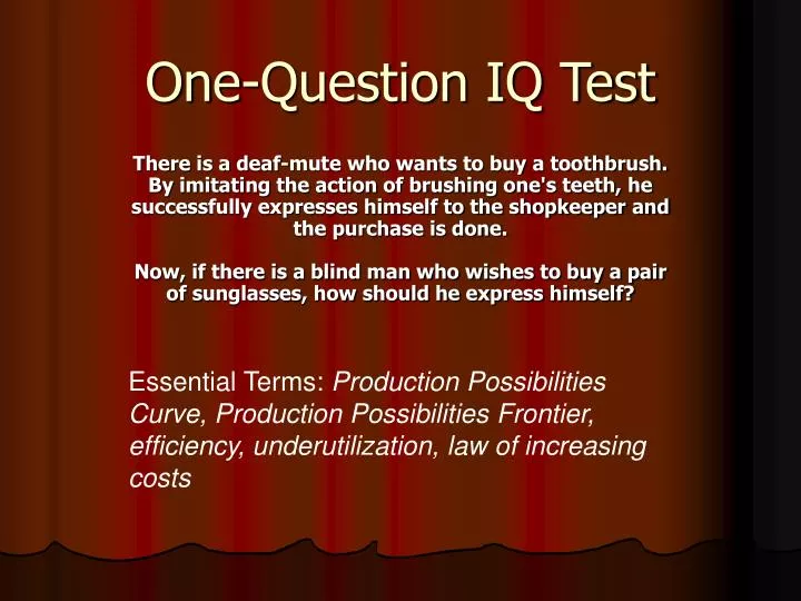 one question iq test