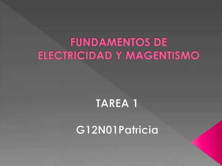 fundamentos de electricidad y magentismo